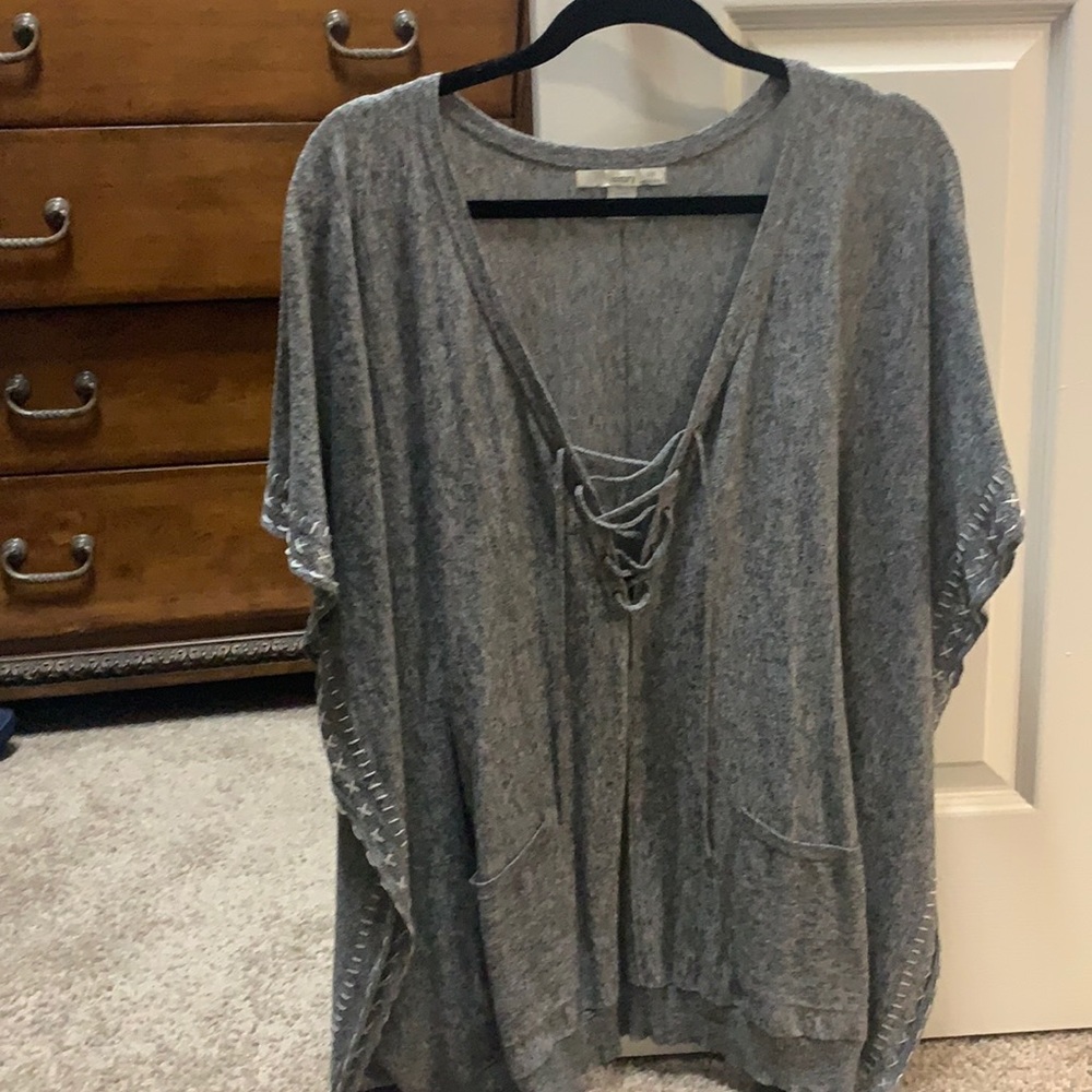 Subtle Luxury gray poncho